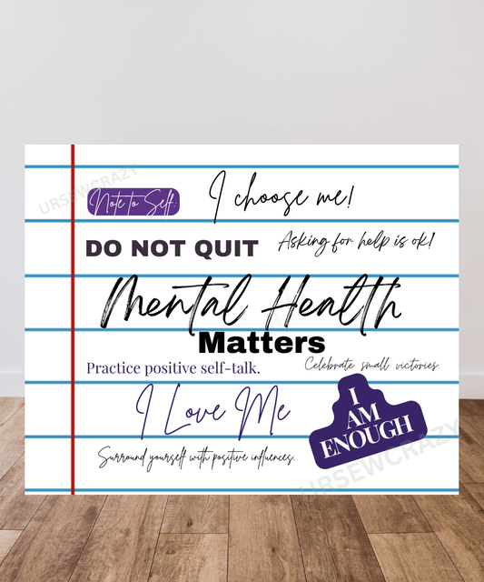 Mental Health Matters Printable Digital Design