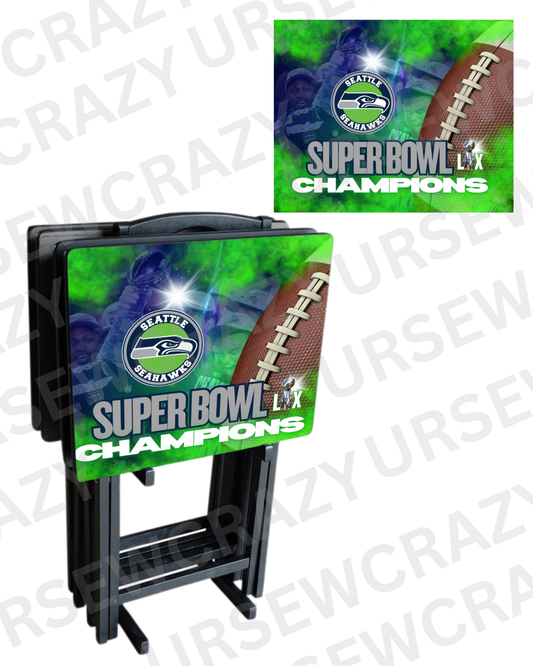 Seahawk SUPER  BOWL CHAMPIONS Tray Tables